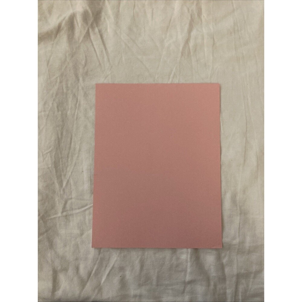 Unbranded 11” x 8.5” Card Stock  | Pink | 1 Sheet Only